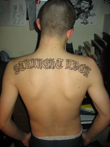 my straightedge tattoo